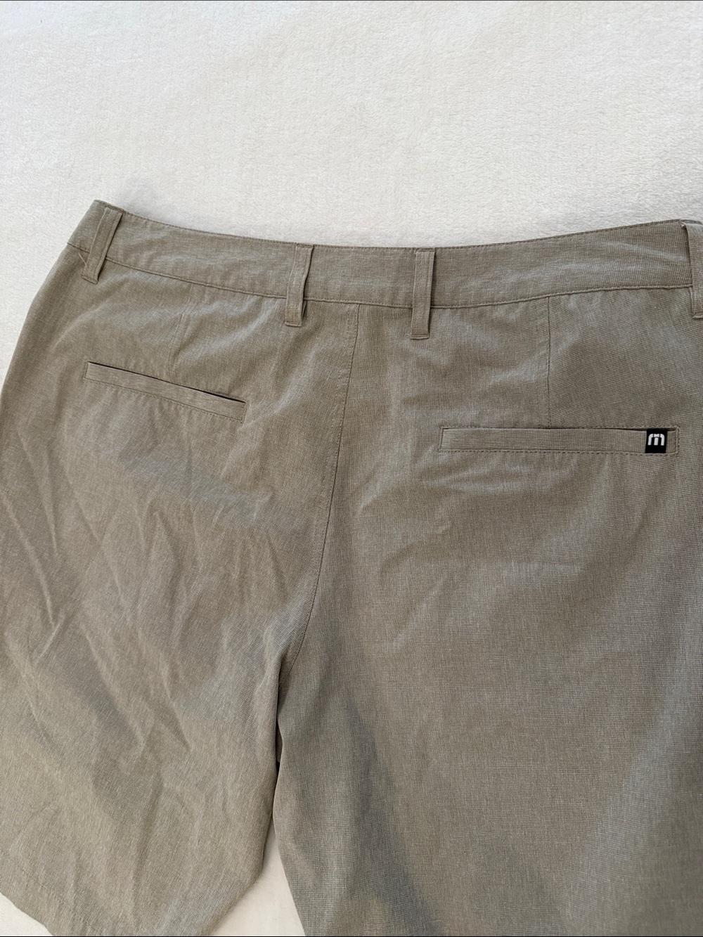 Travis Mathew Men's Olive Flat Front Shorts - Picture 3 of 4